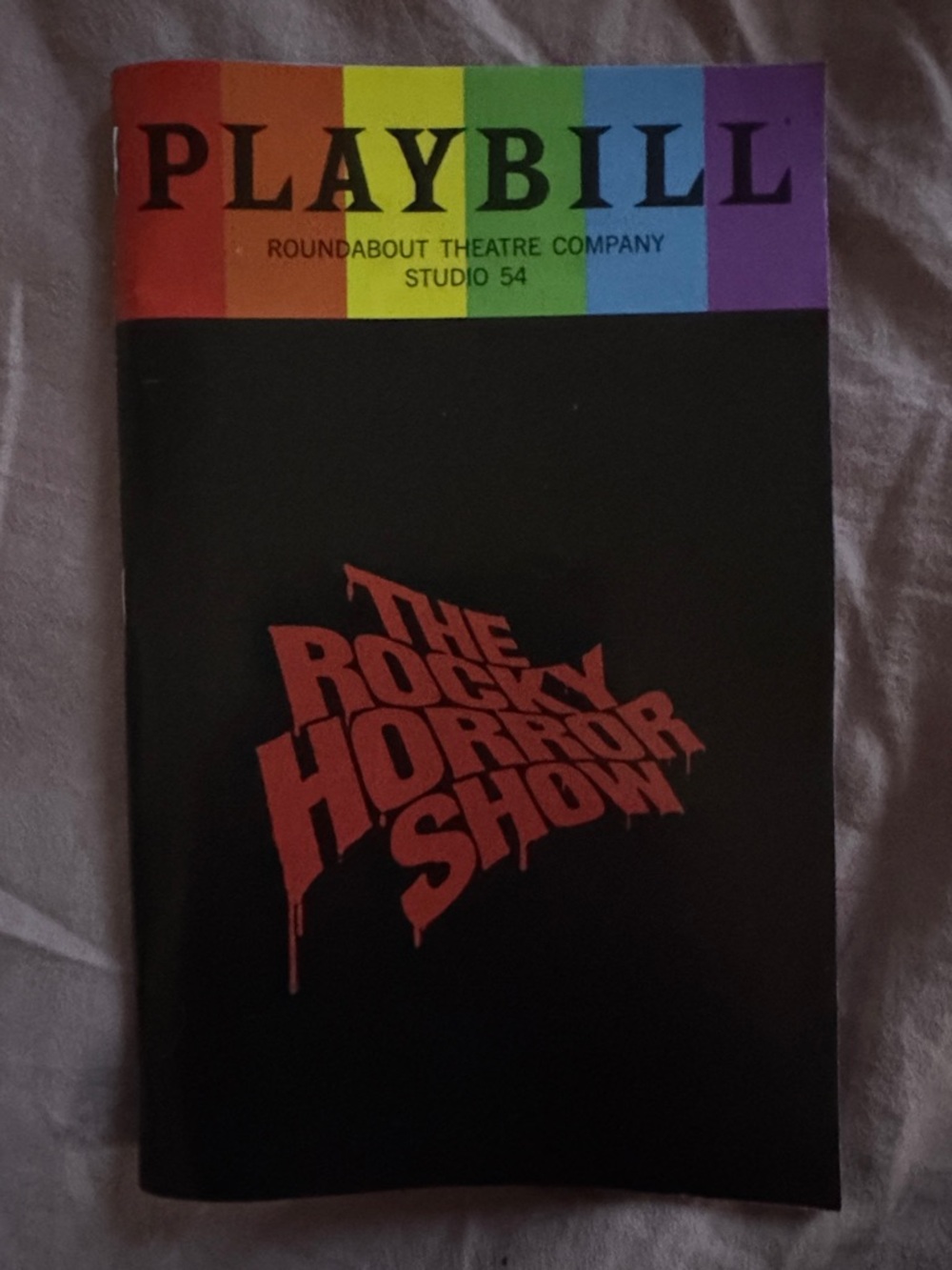 Playbill: The Rocky Horror Show - with Pride Rainbow Header